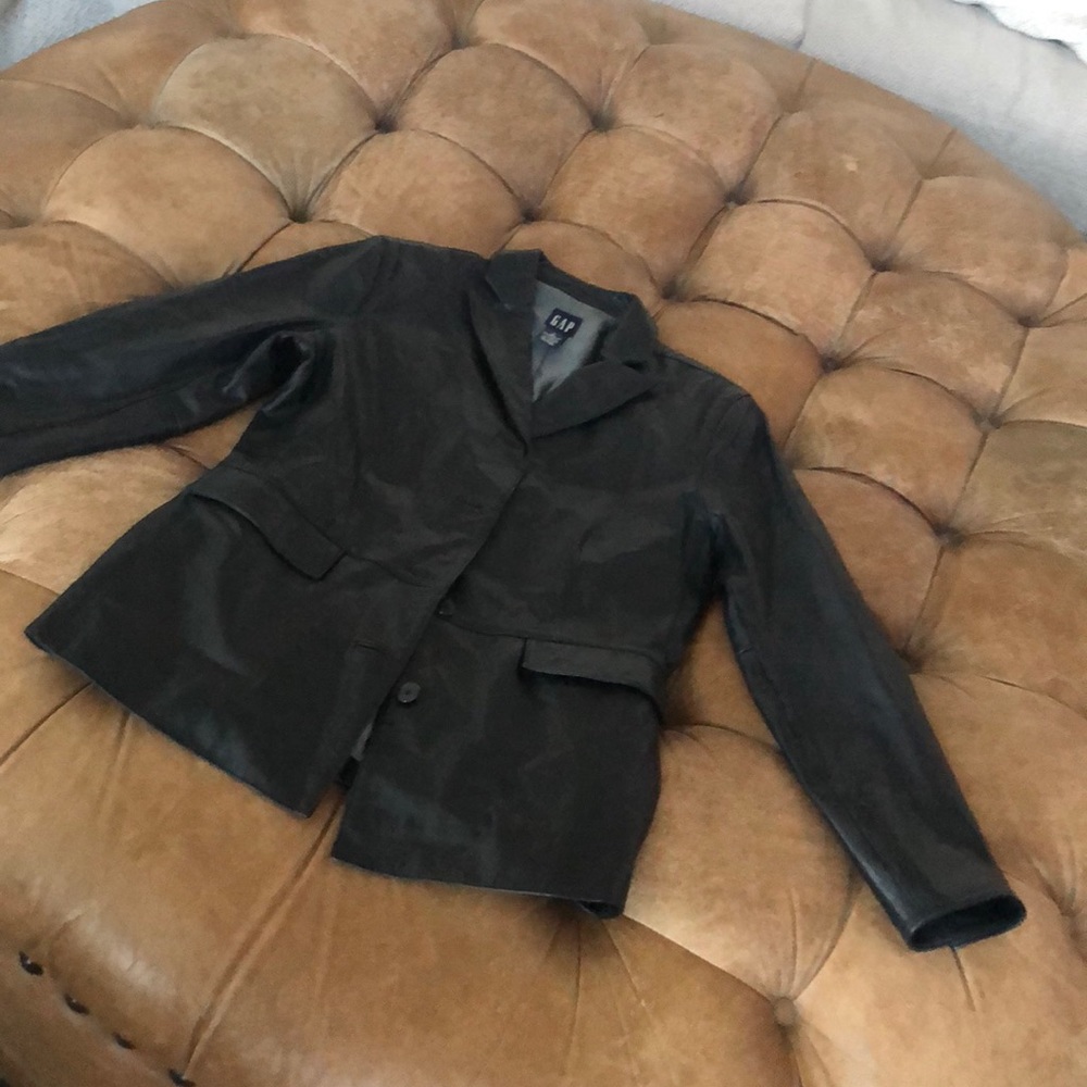 Black leather jacket